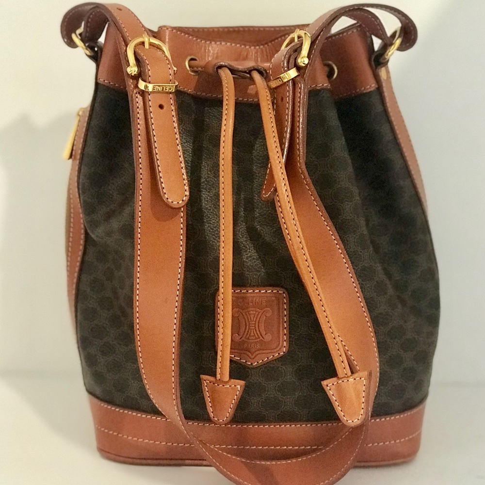 Authentic Celine Vintage Monogram Bucket Bag